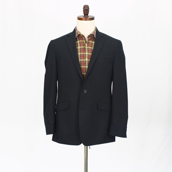 Kenneth Cole Other - Kenneth Cole 40R Black Blazer Sport Coat Jacket 2-Button Solid Y175